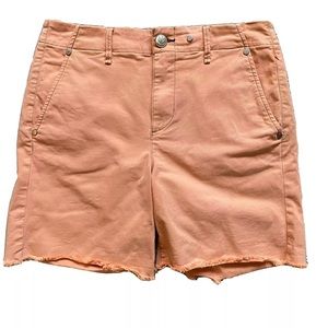 rag & bone Women’s peach color bermuda raw hem Cotton shorts Size 25